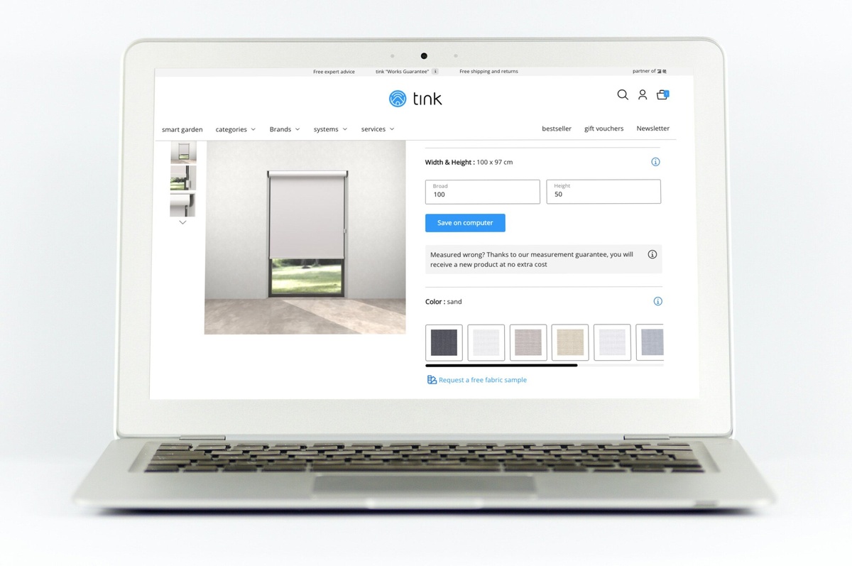 Magento product configurator - smart blinds